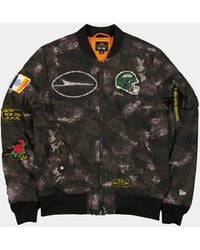 KTZ - New York Jets X Alpha X Ma-1 Bomber Jacket (black Camo) - Lyst