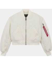 Alpha Industries - Ma-1 Cropped Oxford Bomber Jacket Womens - Lyst