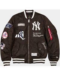 KTZ - New York Yankees X Alpha X Ma-1 Bomber Jacket (burnt Wood) - Lyst