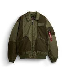 Alpha Industries - Mixed Media Cwu 36/p Mod Bomber Jacket - Lyst