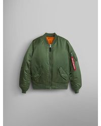 Alpha Industries Ma-1 Cropped Bomber Jacket With Rose Gold