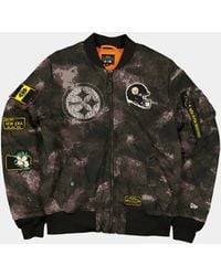 KTZ - Pittsburgh Steelers X Alpha X Ma-1 Bomber Jacket (black Camo) - Lyst