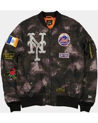 KTZ - New York Mets X Alpha X Ma-1 Bomber Jacket (black Camo) - Lyst