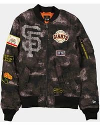 KTZ - San Francisco Giants X Alpha X Ma-1 Bomber Jacket (black Camo) - Lyst