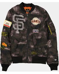 Alpha Industries - San Francisco Giants X Alpha X New Era Ma-1 Bomber Jacket (black Camo) - Lyst