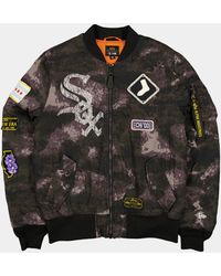 KTZ - Chicago White Sox X Alpha X Ma-1 Bomber Jacket (black Camo) - Lyst