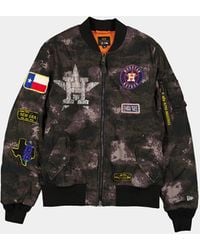 KTZ - Houston Astros X Alpha X Ma-1 Bomber Jacket (black Camo) - Lyst