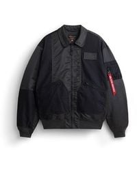 Alpha Industries - Mixed Media Cwu 36/p Mod Bomber Jacket - Lyst