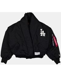 Alpha Industries - Los Angeles Dodgers X Alpha X New Era Shawl Collar Bomber Jacket Womens - Lyst