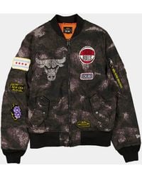 KTZ - Chicago Bulls X Alpha X Ma-1 Bomber Jacket (black Camo) - Lyst