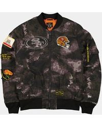 KTZ - San Francisco 49ers X Alpha X Ma-1 Bomber Jacket (black Camo) - Lyst