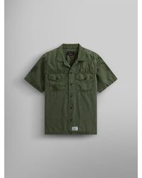 Alpha Industries - Short Sleeve Washed Fatigue Shirt Jacket - Lyst