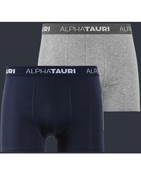 ALPHATAURI Zweierpack Boxershorts mit SILVERPLUS® - Blau