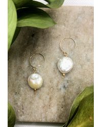 Silver and Quill Dainty Pearl Drops - Green