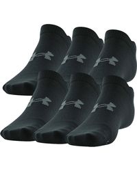 Under Armour - Set Of 6 Pairs Essential Lite No Show Socks - Lyst