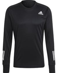 adidas Synthetic Response Long Sleeved Running Top in Orange for Men - Lyst