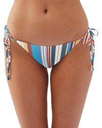 O'neill Sportswear - Lookout Stripe Maracas Tie Side Bikini Bottom - Lyst