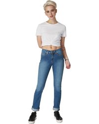 Lola Jeans - Kristine Mid Rise Straight Jeans - Lyst