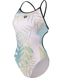 Arena - Light Floral Swimsuit - Lyst