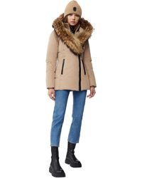 Adali, Down coat with natural fur Signature Mackage Collar for