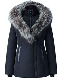 Mackage - Adali Down Coat With Silver Fox Fur Signature Collar - Lyst