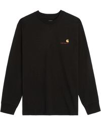 CARHARTT T-SHIRT LOGO Long Sleeve T-shirt ek231 Nero 
