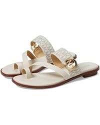 Michael Kors - Vera Flat Thong Sandals, Leather/Rubber - Lyst