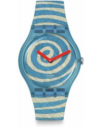 Swatch - Casual Watch Blue Quartz Plastic Art Journey Bourgeois's Spirals - Lyst
