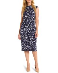 NIC+ZOE - Nic+zoe Geo Pebble Side Ruche Dress - Lyst