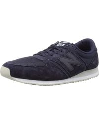 new balance 420 navy suede sneakers