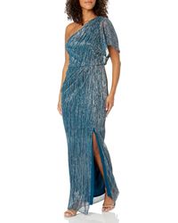 Adrianna Papell - Metallic Mesh Gown - Lyst