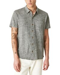 Lucky Brand - Short Sleeve Linen Button Up Shirt - Lyst