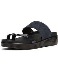 Donald J Pliner - Donald Pliner Farris Distressed Metallic Wedge Sandal - Lyst