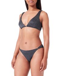 Emporio Armani - Standard Lurex Textured Yarn Triangle And Brief Bikini - Lyst