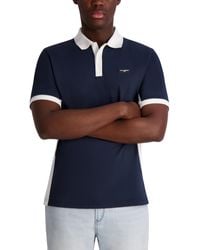 Karl Lagerfeld - Paris Color Blocking Chest Logo Collared Polo - Lyst