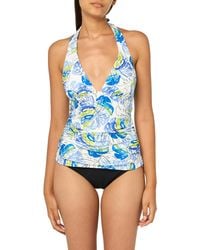 Tommy Hilfiger - Printed Comfortable Halter Tankini Top - Lyst