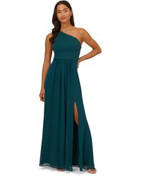 Adrianna Papell - S One Shoulder Chiffon Gown Special Occasion Dress - Lyst