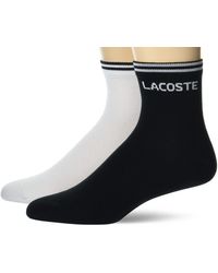 Lacoste - 2 Graphic Croc 3 Multi Pack Solid Jersey Ankle Socks - Lyst