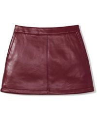 Kate Spade - Faux Nappa Mini Skirt - Lyst