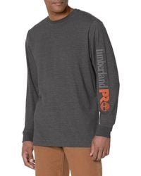 Timberland - Base Plate Blended Long-sleeve T-shirt With Logo - Lyst