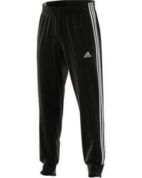 adidas - Aeroready Essentials Woven 3-stripes Cuffed Pants Black/white Medium - Lyst