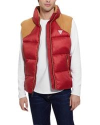 Guess - Yann Fabric Block Puffer Vest - Lyst