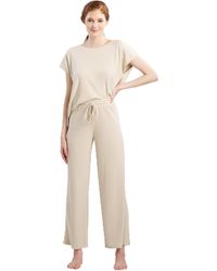 Natori - Eden Everywhere Straight Leg Pant Inseam 29",cream,large - Lyst