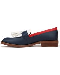 Franco Sarto - S Carolynn Low Slip On Tassel Loafers Navy/white/red Color Block 9 M - Lyst