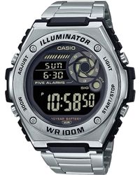 G-Shock - Led Illuminator Quartz Digital Watch Day/date Indicator 100m Water Resistant 5 Alarmmwd-100hd-1bv - Lyst