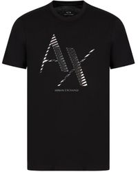 Emporio Armani - A | X Armani Exchange Slim Fit Cotton Jersey Crew Neck Metallic Ax Logo Tee - Lyst