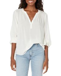 Velvet By Graham & Spencer - Posie Rayon Challis Long Sleeve Blouse - Lyst