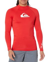 Quiksilver - All Time Long Sleeve Rashguard Upf 50 Sun Protection Surf Shirt Rash Guard - Lyst
