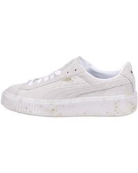 puma platform trainers green