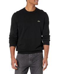 Lacoste - Long Sleeve Crew Neck Regular Fit Sweater - Lyst
